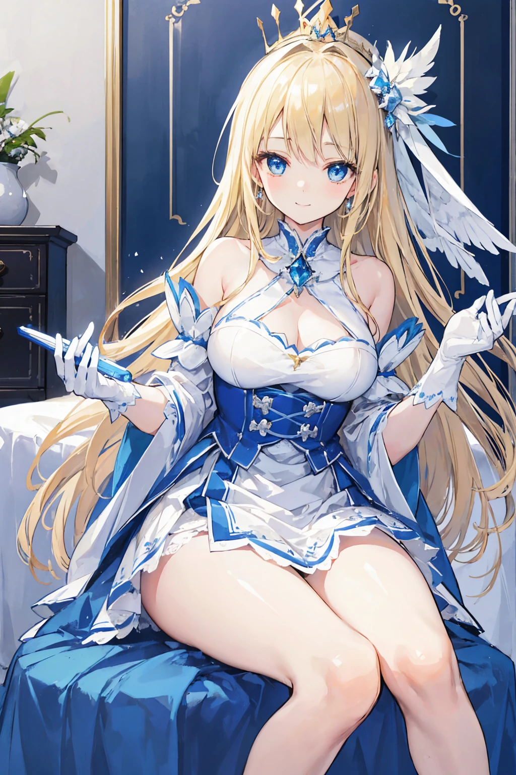 breast curtains, Porcelain dress, Areola slip dress, (best qualityer:1.0), (8k wallpaper:1.0), Extremely Delicately Beautiful, (Beautiful detail face:1.0), (Detailed deep eyes), Symmetrical breasts, Deep eyes, steamy, shiny skins,White glass rod(Play with the glass rod 2 with your feet.0)