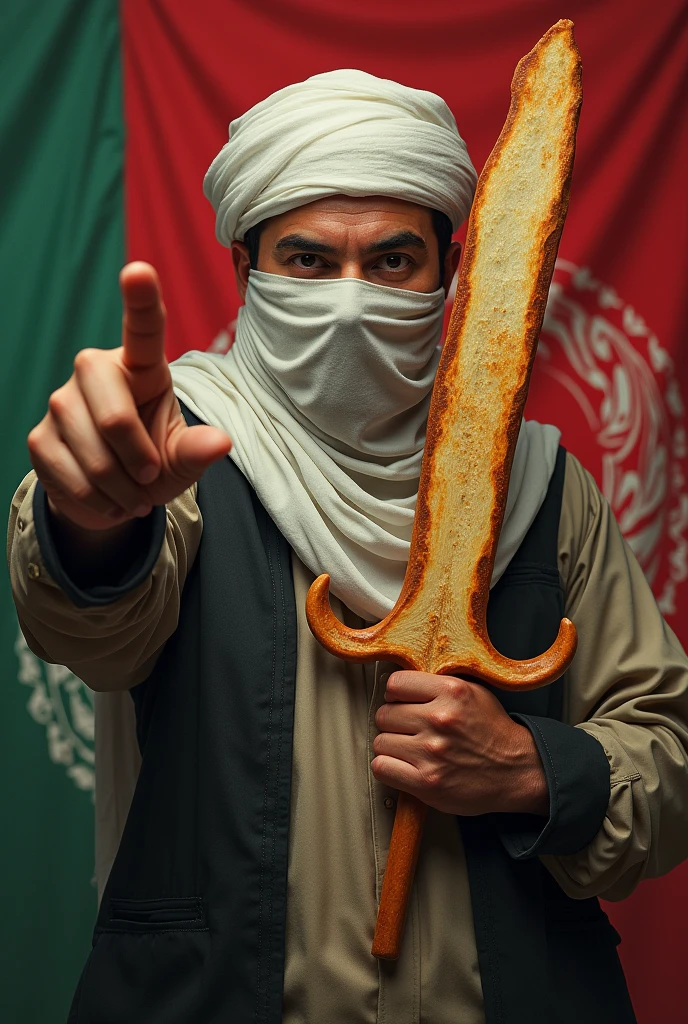 Sheikh smiling with spatulas in hands