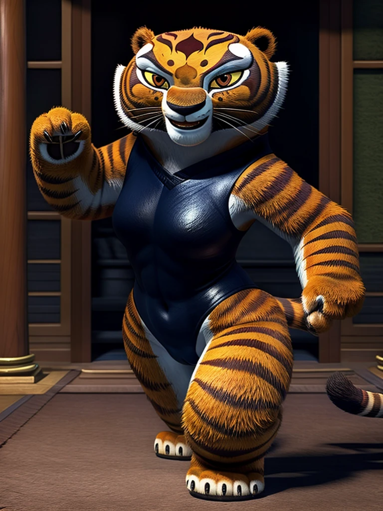 Master Tigress from Kung Fu Panda, DreamWorks Animated, Leotard