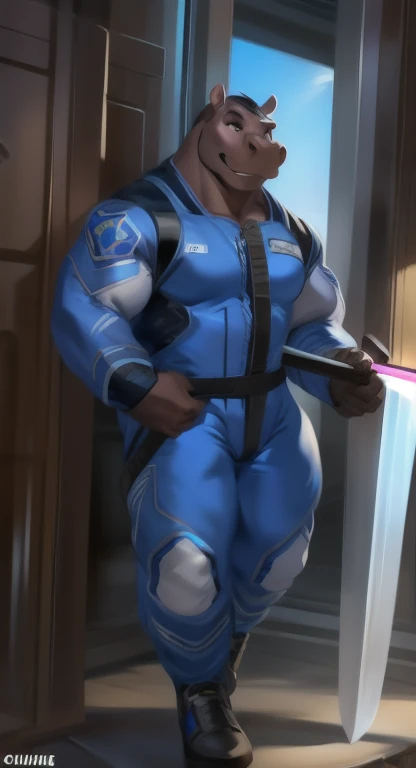 full body portrait, strong burly hairy mature older man(space captain), wearing futuristic captain's uniform insignia (neon and black) (open and revealing) (latex) , gray hair, broad shoulders, round belly, thick feet, bulging micro thong, barefoot, scifi spaceship captain uniform, neon lights, best quality elegant masterpiece, face looks like Tom Selleck (Magnum PI) , military buzzcut, dark mustache, gray stubble, latex, wearing a latex thong, big bulging crotch, futuristic gear equipment, wearing see through plastic chest armor (neon yellow and electric blue), wearing neon yellow see through chest armor, wearing electric blue latex chaps(see-through) , wearing cool neon sneakers,in spaceship cockpit, lying in spaceship sleeping quarters(bed) (view from above), smiling with teeth showing, nicebulge, waiting in bed, glowing armor, legs up(!) and spread(!) , big muscle ass, wet and dripping ass, visible asshole(!) , wet asshole, hairy pecs, thick long legs, silver hair, reflective sunglasses (neon yellow rims)