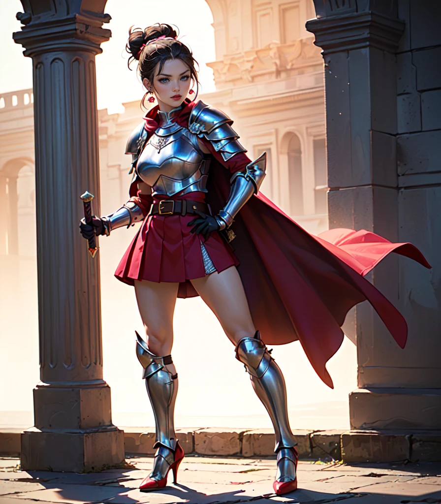 ((masterpiece:1.4)、(Highest quality:1.4)、(Realistic:1.7))、Masterpiece:1.4、(Top-notch rendering:1.4)、(Beautiful Girl Hero 4:1.4)、A beautiful heroine wandering the city:1.4、(Fantastic ancient city ruins:1.7)、(Boris Vallejo's:1.4、Julie Bell:1.4、Luis Royo:1.4、Frank Frazetta:1.4)、20-year-old、(1 Girl:1.4)、(Red Latex Bodysuit:1.4)、(Black super thong panties:1.4)、(Ultra Ultra Bikini:1.4)、(Sexy red corset:1.4)、(Decorations and costumes symbolizing the hero:1.7)、(Put on armor and helmets:1.7)、(He carries a bow and a case containing several arrows on his back and a spear in his hand.:1.7)、(An outfit that emphasizes beautiful breasts:1.4)、Detailed eyes、Beautiful Eyes、double eyelid、{Long Hair}、Beautiful woman with perfect figure:1.4、Perfect proportions:1.4、(Anatomically correct body shape:1.4)、well-proportioned and beautiful udder、(Beautiful girl with a slim waist:1.4)、(Narrow waist:1.4)、(9-body proportions beautiful girl:1.4)、(A beautiful girl with long legs and a good figure:1.4)、Standing、(Full Body Photo:1.4)、(Ancient Heroes&#39; World Fantasy:1.4)、Ruined Old Castle、Megastructures:1.7、Great landscaping、Ancient City Fantasy、Mysterious World、Desolate landscape、Vast ancient dungeon、Photorealistic images、Sharp focus:1.5、Vision:1.7、Draw her as a beautiful girl with a good figure:1.4、Beautiful and well-proportioned hips、Sexy ass、Beautiful feet:1.2、Raw photo、Red lips、Lip Glow、Eyeshadow、Red High Heels、Beautiful face with long face、(choker:1.4、necklace:1.4、Earrings:1.4)、Supermodel:1.4、Nikon SLR D6、Natural light、Lighting technology that creates beautiful expressions、Ideal lighting、(フォトRealistic:1.4)、Raw photo、A beautiful heroine wandering through the ruins of an ancient city:1.4

