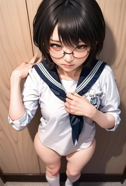 (nsfw),Suzuka,   black hair,  black hair, New School!!,  Chest,((nude)),(white　  good), white sling thong, socks,   Ballet Shoes  ,   1 girl,   wallpaper,   sexy,   toned buttocks  , Front View,  is standing up with a hand placed on his Chest, 手がChestに置かれた,  close, Kabedon Pov,   Blushing  , Seductive lips, {{kissu,(( embarrassed ))