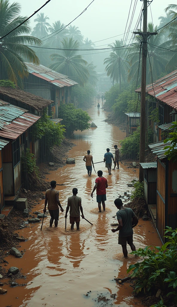 Risky flood in Bangladesh 