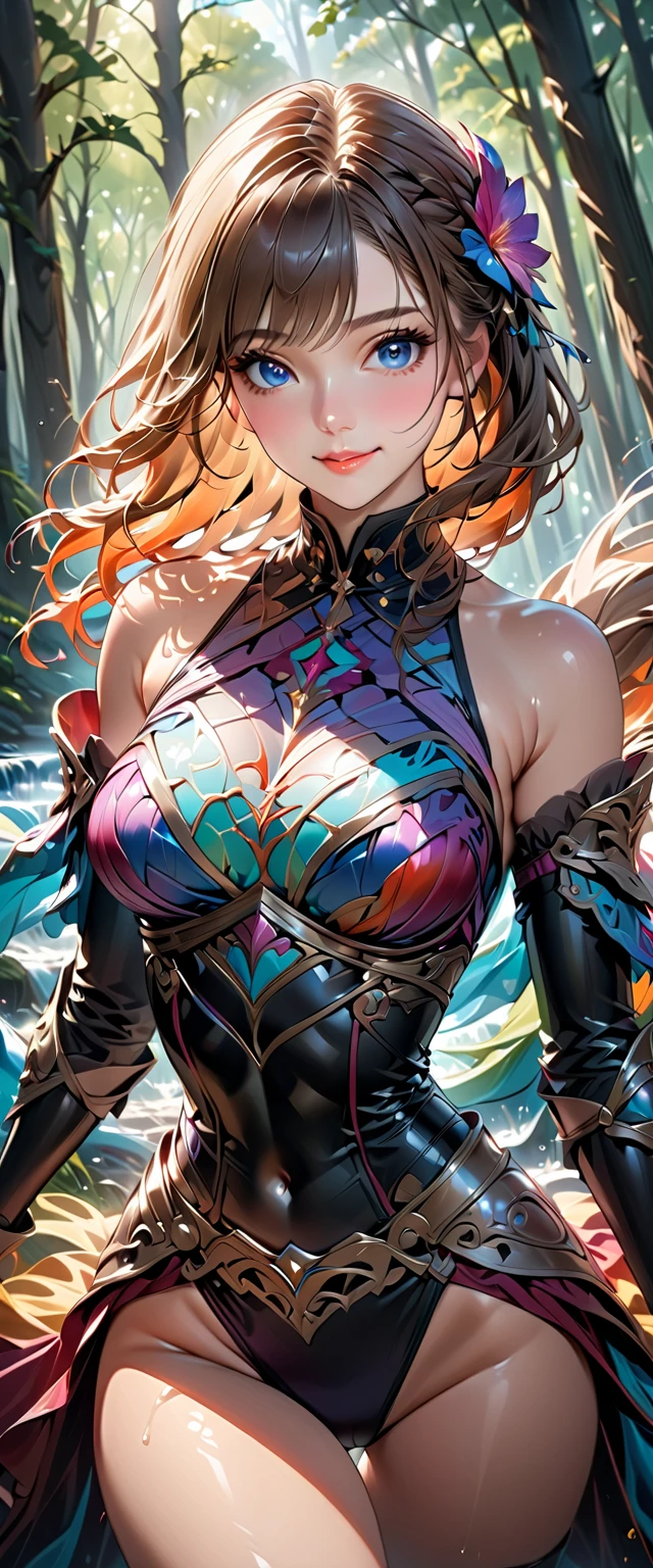 , AVRIL LAVIGNE with long blonde hair and blue eyes, detailed digital anime art, artgerm on artstation pixiv, digital anime illustration, artgerm. Anime illustration, fantasy art style, Ernst Haeckel, James Jean. generative art, baroque, intricate patterns, fractalism, film still, photorealistic, bright peacock feathers, intricate, elegant, highly detailed, digital painting, art station, smooth, sharp focus, illustration, overtaking, vaporizer, full body shot