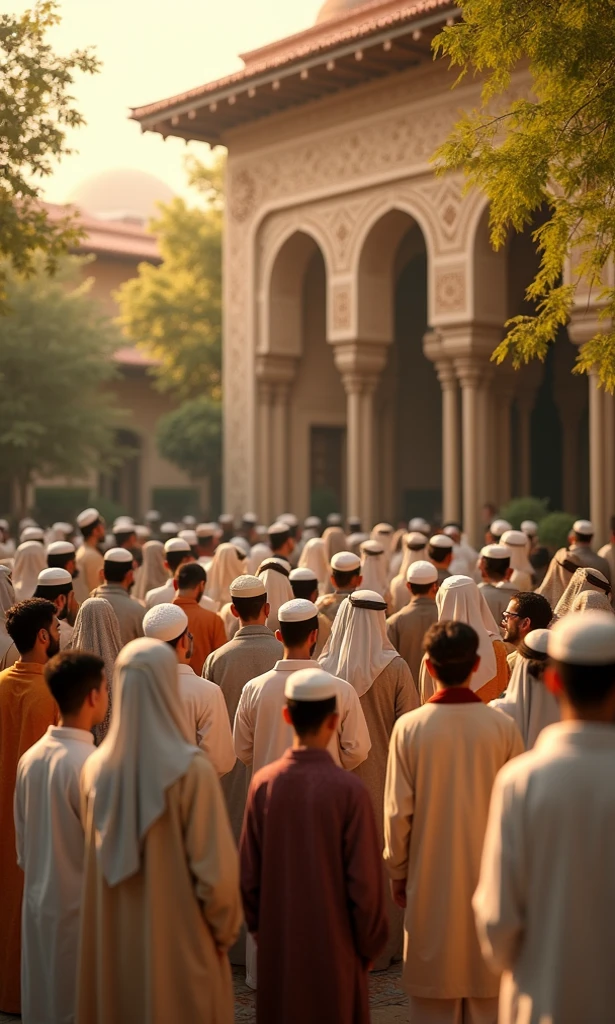 Create picture KHR wrote Muslim mens With Islamic Dresses