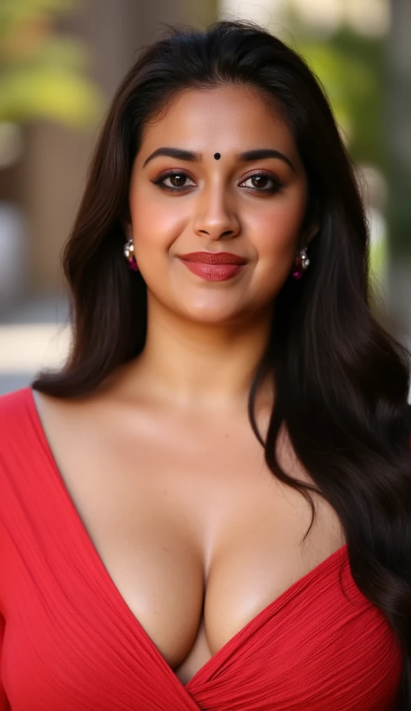  Full body shot,Beautiful cute wet with thick thighs and a curvy waist,  wearing a red beautiful Indian dress, ((lowwaist)), ((wet silky hair)), ((wet hair)), ((loose wet hair)), (( beautiful Indian dress)) , bindi on forehead, highly detailed, depth of field, cinematic lighting, intricate, ((26yo, gorgeous face, model, makeup)), gorgeous Indian woman in outdoor wearing  blouse, milf, dusky skin, makeup, curvy, tall, hourglass figure, seductive , ((looking at viewer)), jewelry, black hair, ((MILF)), ((big :1.1)), ((wide hips:1.2)), full figured, seductive, photorealism, hyper realistic, full face Blush, (seductive face)) , ((nipple visible)) , ((nudity)), dynamic posing, 