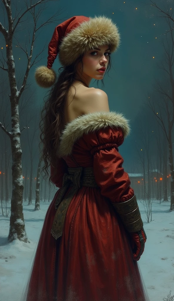 (Luis Royo), christmas, intricate, (best quality, masterpiece, Representative work, official art, Professional, unity 8k wallpaper:1.3)