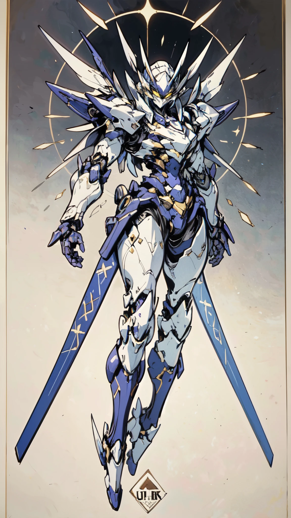 (masterpiece:1.5, best quality:1.5, extremely delicate:1.5), a woman wearing a full-face helmet, high-tech biomimetic armored combat suit, (a composite layered chest armor), the design balances heavy with agility, fully enclosed shoulder guards, matching arm and leg guards, a belt of gemstone, (the color scheme is primarily Purple with Blue and Yellow accents, Organic Biotech, Concept Inspired by queen bee, glowing eyes, armor glows), stand of a futuristic sci-fi city, this character embodies a finely crafted fantasy-style armored hero in anime style, exquisite and mature art style, metallic, high definition, highres, ultra-detailed, ultra-fine painting, professional, perfect body proportions, golden ratio, anatomically correct, symmetrical face, extremely detailed eyes and face, high quality eyes, creativity, RAW photo, UHD, 32k, Natural light, cinematic lighting, (masterpiece-anatomy-perfect:1.2)