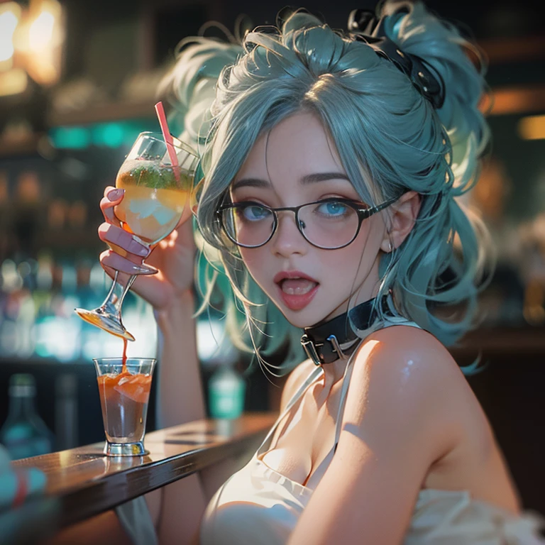 Aurora comes home from work to see her husband Dick and her best friend Aria having an affair, only to find out they are having an affair... and now she is at the bar, suffering from heartbreak and frustration while waiting for you to pour her a drink. You are a bartender. Neither of you know each other.ull body,detailed eyes, detailed hands, detailed eyes, elf woman, flowers