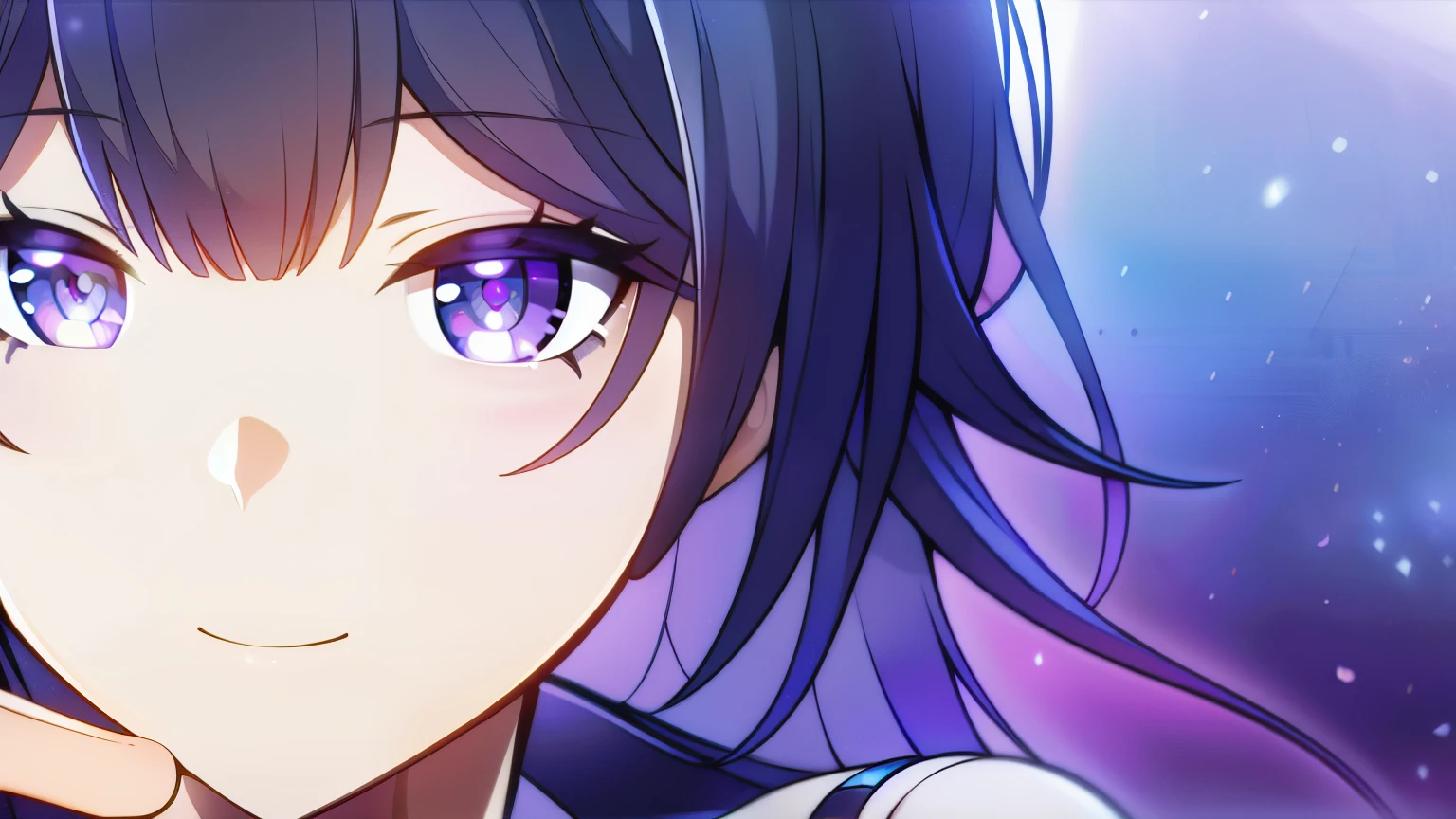 morino_kotomi, solo, black blue hair, short to medium hair, pink jacket, cerulean blue eyes, visual novel cg style, flat smiling, BREAK looking at viewer, BREAK (masterpiece:1.2), best quality, high resolution, unity' 8k wallpaper, (illustration:0.8), (beautiful detailed eyes:1.6), extremely detailed face, perfect lighting, extremely detailed CG, (perfect hands, perfect anatomy)