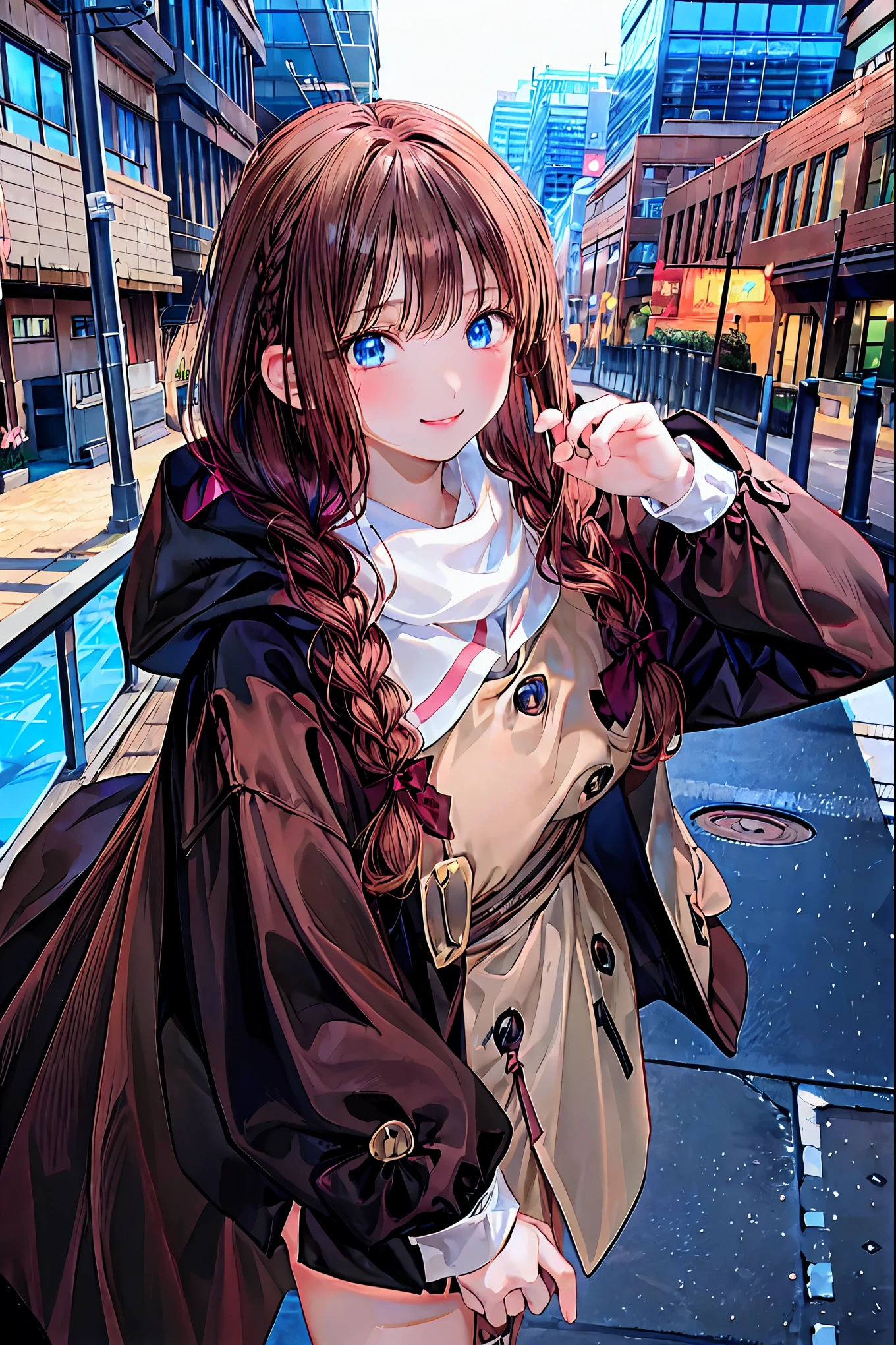    brown hair，   shortcuts，   messy hair   ，   Short Braided Hair   ，Neat，   slender beauty，Dignified posture，   small breasts，     Beautiful Legs with Tails    ，  her   charming gray-blue eyes shine like stars   ，   vibrant colors,      beautiful eyes   ,繊細なsmile,textured skin,   best quality ,      a parody of a gentle and beautiful woman     , Anime Style､Irohaisshiki,   Isshiki Iroha ,    long hair,    Short Braided Hair   ,    hair bleeding from the vagina   ,   brown hair, (   Brown Eyes   :1.5), smile,   muffler   ,   Long Coat   ,   sweater,   long black skirt   ,   black tights,   Short Boots   ,morning日,morning,Campus Life,On the way to school in winter,Cold Sky,that&#39;that&#39;thatは雪が降っています ,
 Going outdoors    , Around town, Destroy a city of buildings ,   viewers ,   charming gray-blue eyes shine like stars   {x}
 will break  (    Masterpiece  :1.2),    best quality,   high definition   ,    Unity 8K Wallpaper , (shape:0.8), (美しくて      beautiful eyes   :1.6),       has a very detailed face    ,    perfect lighting,    Highly Detailed CG, (      perfect hand,       perfect anatomy     ),