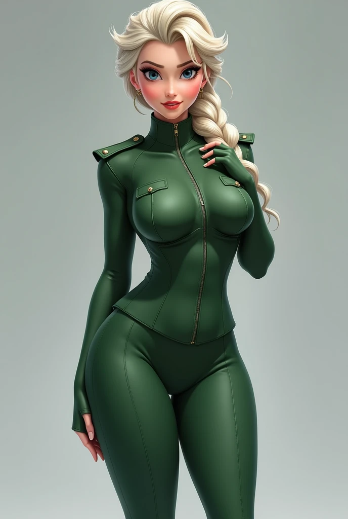 Elf in tight combat uniform