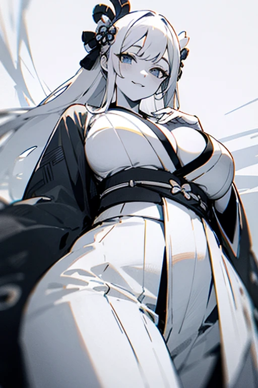 ((monochrome))(Image from chest up:1.4)((masterpiece:1.5,Highest quality,Beautiful images、Sketch、2.5D、Ink Painting、Abstract、Artistic、Portraiture))(1girl, 独奏)(medium breasts, underboob, white hair、bob hair)(横顔のPortraiture,Straight ahead、take your eyes away from here、Shake your head、A sad expression, floating hair)(Plain background)from side,side face