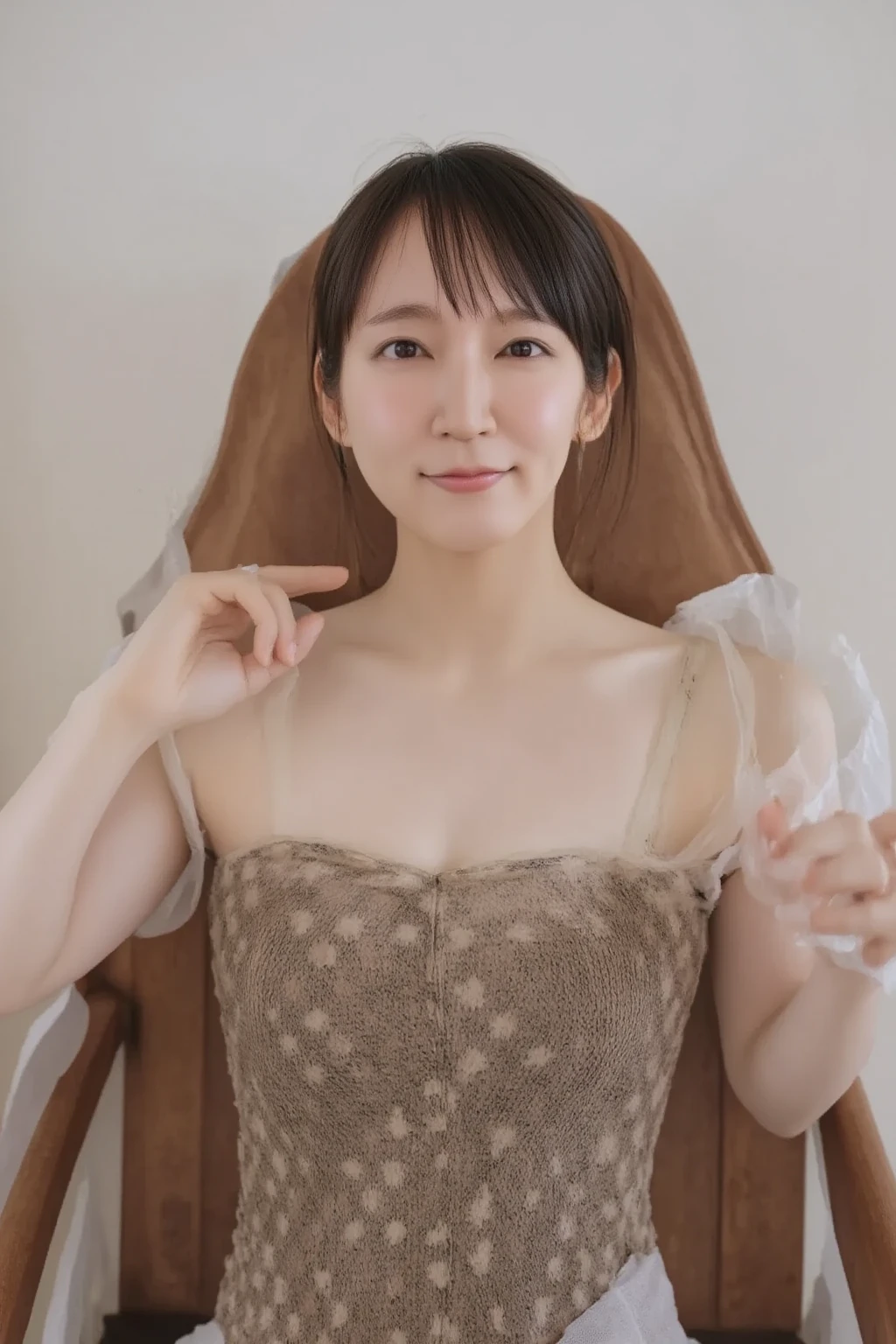 1 girl,(Best quality, 8k, 32k, Masterpiece),(Realistic: 1.5),riho yoshioka:2.5,nude:4.3,elect nipples:2.9,real nipples:3.0,spread pussy:4.2,flushed cheeks,medium breasts,straight long hair,pubic hair:5.1,great laughter,30 years old,on the bed