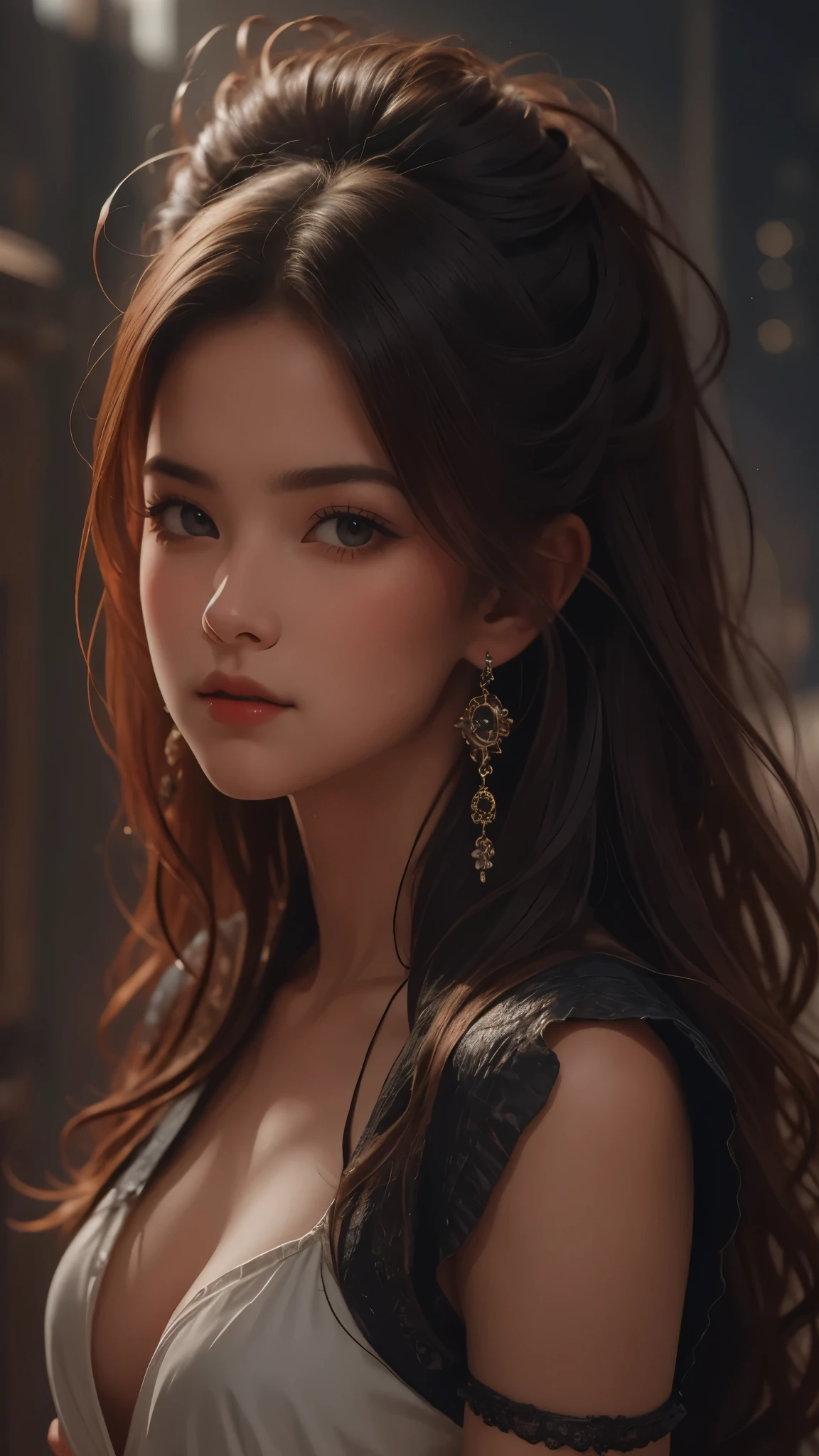 A stunning masterpiece by Luis Royo, featuring a top-quality and realistic portrayal of a beautiful girl with shiny, natural skin texture. This surreal portrait captures the essence of youth and beauty, with intricate details on the girl's two arms and two legs.