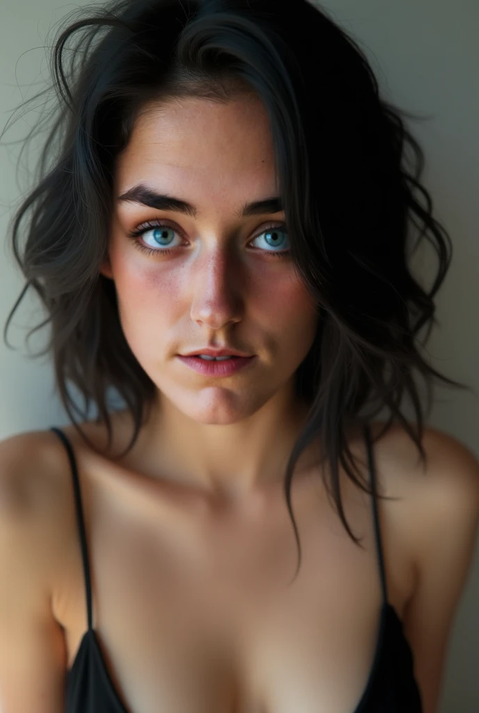 (full-body, editorial photograph of a 15 year old girl), totally naked, extremely intense loud cheering from strongest deepest orgasm excitement, immensely beautiful deepest magnetic libidinous eyes, deepest most intense eye-contact with viewer playfully begging him to penetrate her aroused squirting wet vagina, spread legs, (highly detailed face:1.4) (smile:0.7) (background inside dark, moody, private study:1.3) POV, by lee jeffries, nikon d850, film stock photograph ,4 kodak portra 400 ,camera f1.6 lens ,rich colors ,hyper realistic ,lifelike texture, dramatic lighting , cinestill 800,