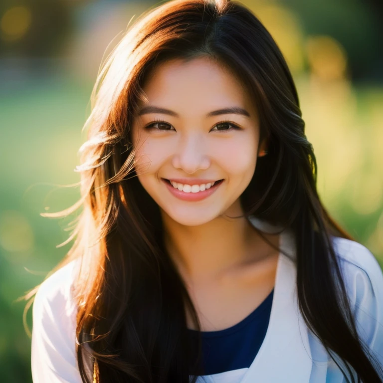masterpiece,best quality,(Japanese ),((Beautiful girl)),cleavage,(perfect body beauty:1.2),(shy smile),beautiful teeth,(Blurred background of brick buildings),