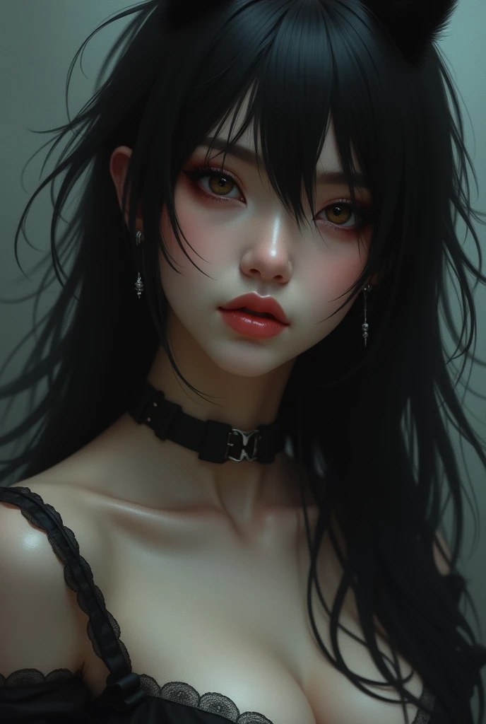 Japanese girl with the look of a snake and very mean