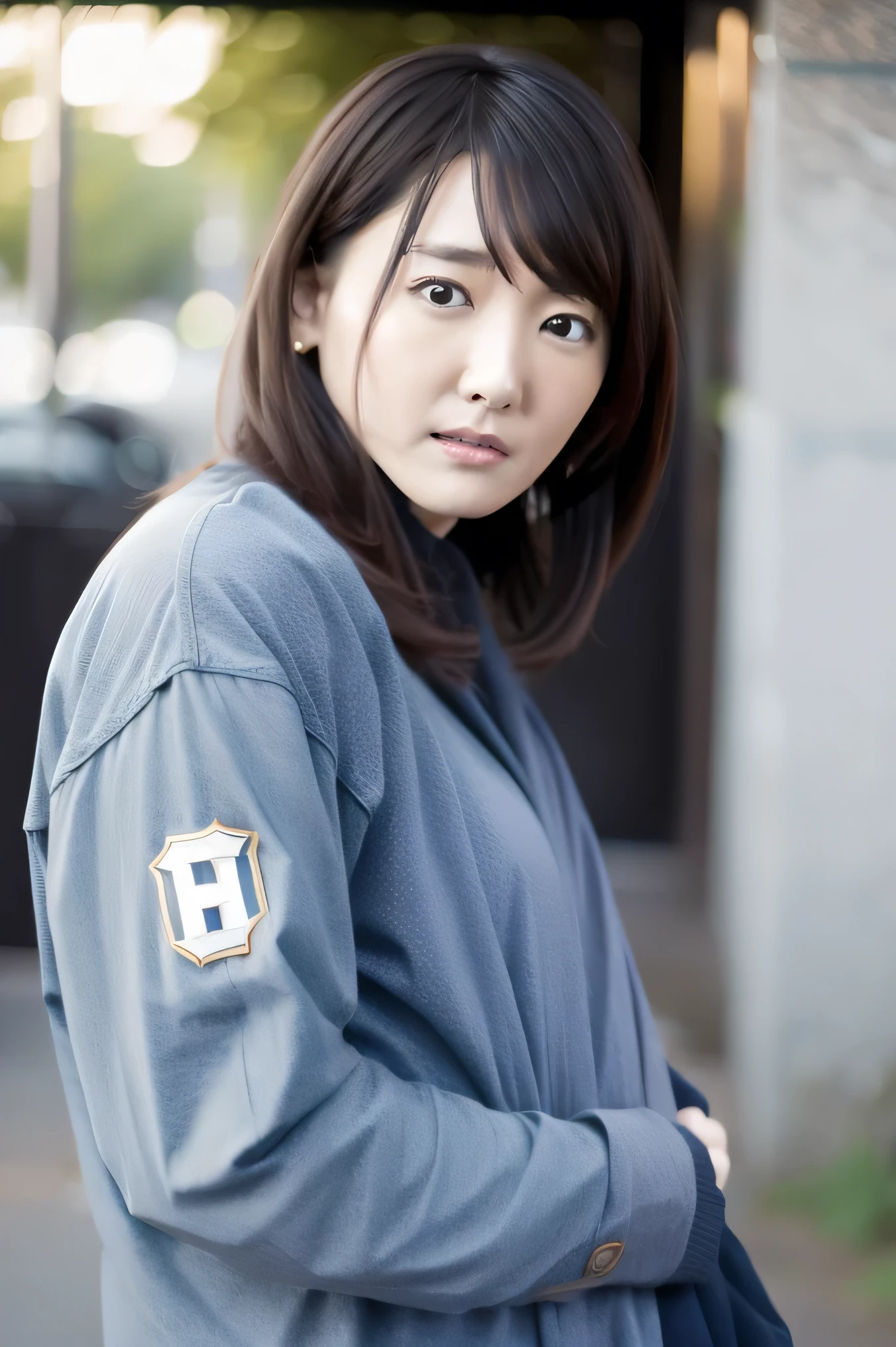<iikuboharuna> beekeper wearing protective beekeeping suit, bees, beehives, apiary, outdoors