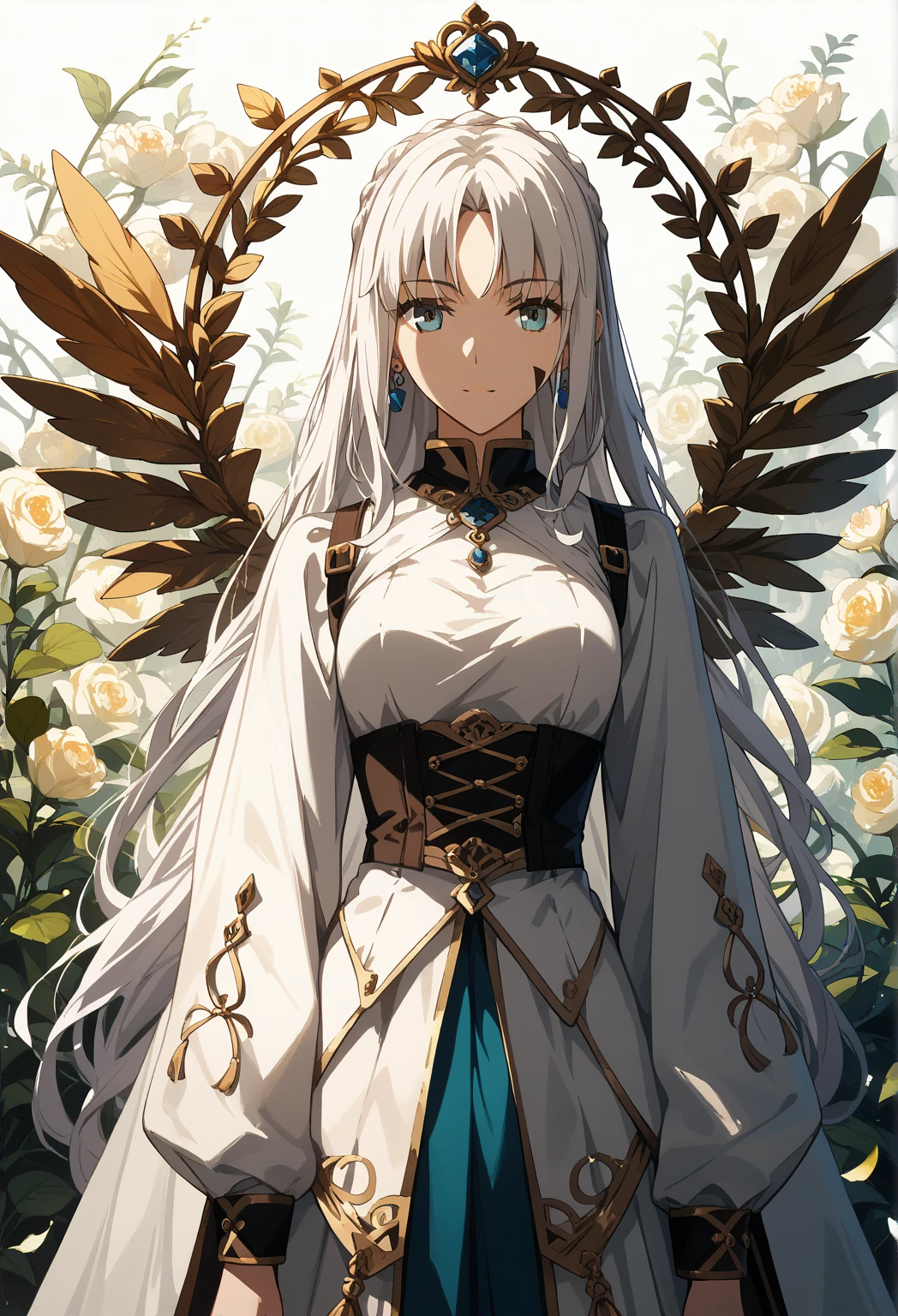   Masterpiece ,  best quality,  Official Art,  Highly Detailed CG Unity 8K Wallpaper ,  high definition, Illustration, white hair , 