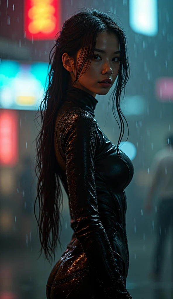 (((Burning Up Early 20th Century European Town:2.0))),((Midnight City:1.7)),(((WW2 Era Atmosphere:2.0))),side view from the back,Side pose,((Looking back and looking at the camera:2.0)),((look back over my shoulder:2.0)),Rear View,One female clown,(cute face:2.0),(Beautiful well-balanced face :2.0),((Twin tails with bangs:2.0)),(Beautiful Eyes:1.3),glamorous shot of a 20-year-old Japanese woman,Beautiful slender body,((model body type:2.0)),((slim body:1.7)),Perfect Body Line,ideal proportions,(???????????:2.0),((スリーサイズ90-58-86:3.0)),((G Cup ???????:2.0)), popup,???? thighs,Sensual Thighs,delicate body,(muscular:1.5),((beautiful tight ????:2.0)),((cute ???:2.0)), ((((???? ??? :2.0)))),(((T-back:2.0))),natural posture,(Realistic ?????? depiction :1.5),Carefully Depicting Limbs Based on Perfect ???????,((Black Super High Leg Leotards in ???? Military Uniforms:1.5)),((Fitted Latex Super Hi-Leg Leotard:2.0)),((Leather long coat with an open back over a leotard:2.0)),((rough mesh black fishnet tights:2.0)),((???? Army General's Hat:2.0)),(gloves:1.3),concept art,(top quality:1.5),(masterpiece:1.5),(超高resolution),resolution,UHD,(delicate depiction), carefully drawn with butterfly wings ,32k,((realistic skin texture:1.5)),(((super realistic:1.5))),carefully draw eyelashes,highly detailed face,Highly detailed female hand,Extremely Sensual,(Blurry Dim Backgrounds :1.5),Professional Photography,(movie lights:2.0),((Blade Runner style lighting:2.0))