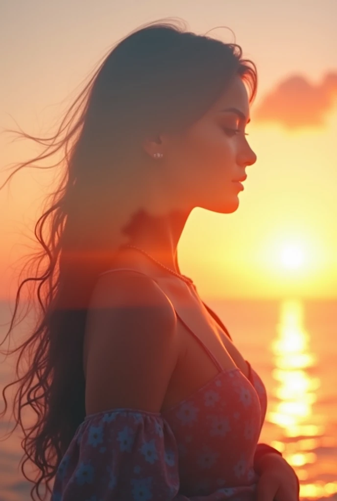 8k full view Sitting outside on the beach wearing a strapless bikini with butterflies floating around ,sunset with both hands together closing your eyes with your legs crossed meditating 8k full view a tan skin Spanish woman with extra long beautiful black, and red ombre hair with blue highlights,blue eyes, smooth skin, nose pierced
zoom out view ,full body view
