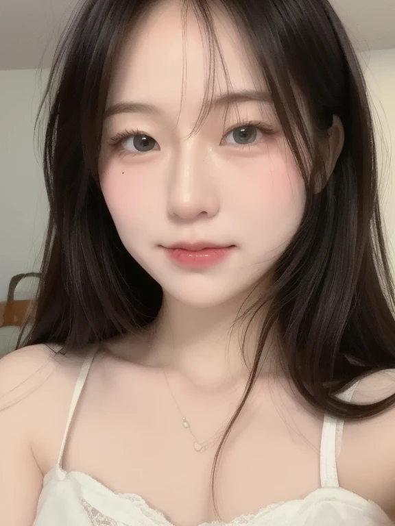 ((Best Quality, 8K, Masterpiece: 1.3)), Focus: 1.2, Perfect Body Beauty: 1.4, Highly Detailed Face and Texture, Fine Eyes, Double Eyelids, Whitened Skin, Long Hair, (Round Face: 1.5), (long white lace dress), mole under left eyes, Gigantic breasts, closed mouth smile,voluptuous body,huge cleavage, pale white skin、looking at viewers、super fine face and eyes, perfect abs, perfect slim,pale blonde hair,