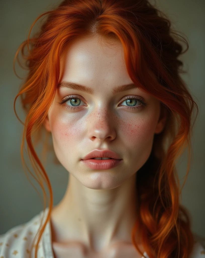 Portrait of a beautiful redhead [Woman:Hannah Fry:0.1]