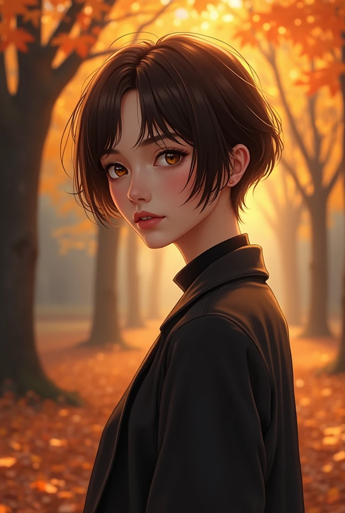 autumn midnight leaves no people