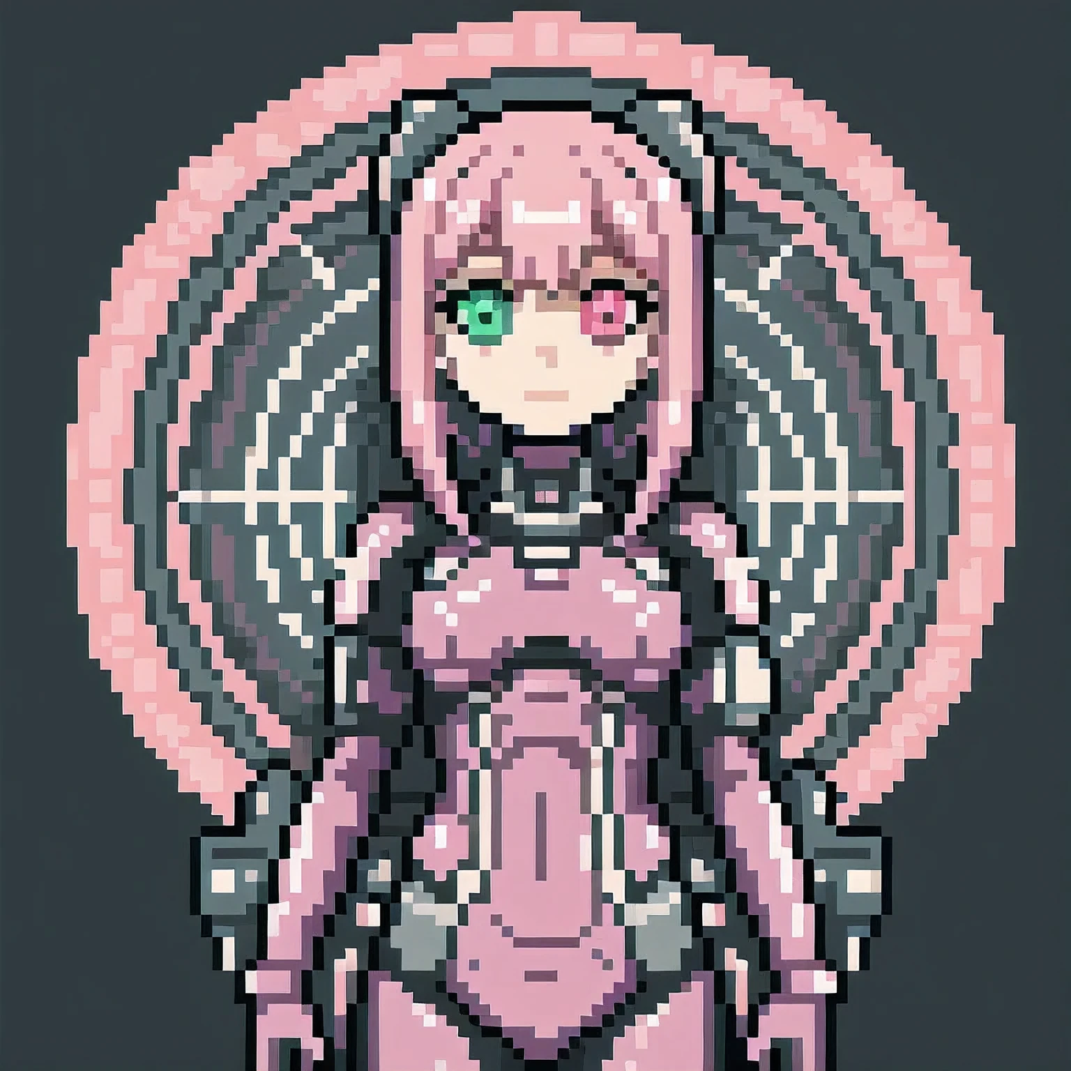 photo of a college student, Purple-Pink Gradient, futuristic space suit, (freckles:0.8) cute face, sci-fi, dystopian, detailed eyes, Heterochromia eyes((Side view))Back Room