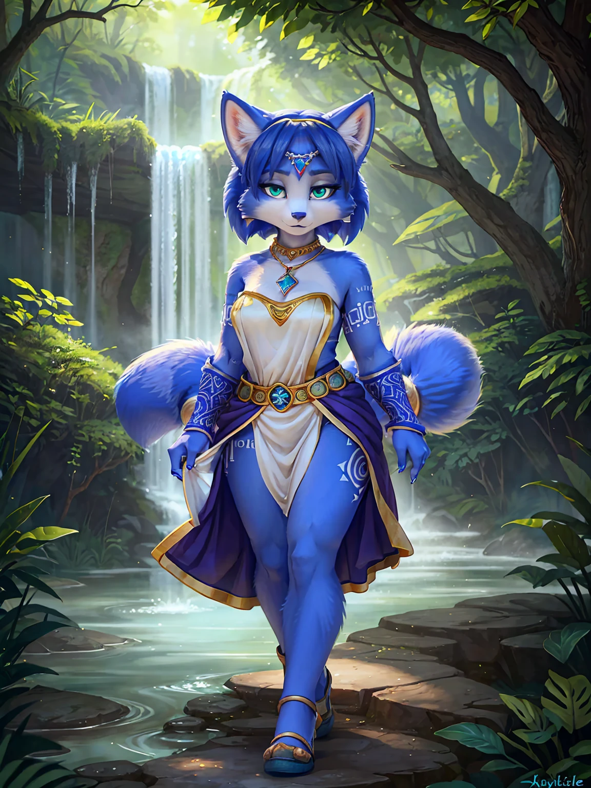 A beautiful and detailed (sweet full body portrait) von ((Krystal)), Sternenfuchs Krystal, Schlank, liebenswert, green eyes, medium breasts, (((Lange blaue Haare 1.3))), ((schwarze haarspitzen)), Dekollete, Grinsen, hoch schauen,, anthro, Pelzig, Hochgeladen E621, detailed flauschige fur, (von Fluff-Kevlar, Bayard Wu, Personalami, Pino Daeni), detailliertes Gesicht, (flauschige), 1 girl, Allein, sweet girl, solo, liegend, (((schlafanzug tragend 1.3)))