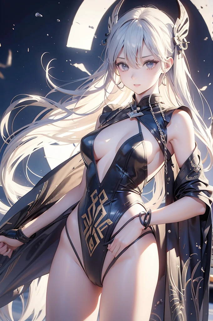 (Close-up:1.4)、(RAW photo:1.2)、(photorealistic:1.4)、(masterpiece:1.3)、(最high quality:1.4)、(Beautiful woman with perfect body:1.4)、solo、7 head and body、(cute face)、(cute:1.2)、(full body shot)、(big breasts:1.3)、(beautiful detailed eyes)、(charming big eyes)、(beautiful double eyelids)、(beautiful and detailed face)、(fantasy、Magic Effects、summoner:1.3)、(Half-Elf:1.2)、(silver hair:1.2)、gorgeous dress、trong wind、See-through、Wet、dark hair、slender、small butt、beautiful feet、skinny legs、Surrealism、cinematic lighting、Depth of bounds written、first person perspective、ticker、muste piece、curate、(perfect anatomy:1.2)、textured skin、super detail、high details、high quality、best quality、High resolution、8K、illumination