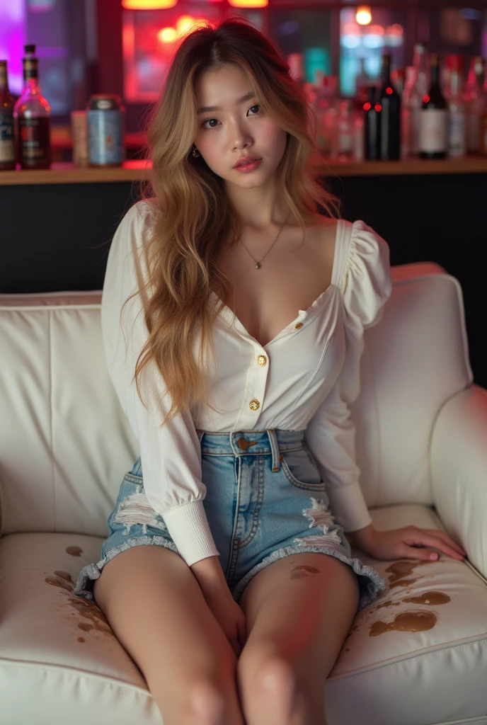 (Realistic, Photorealistic: 1.37), (8k, RAW Photos, Best Quality, Masterpiece: 1.2), Cute, Ultra Detailed, Heart-Shaped Pupils, Physically Based Rendering, Forward Light, Ultra High Resolution, Kodak Vision Color, Shadows, Bokeh, Sharp Focus,
If you look at the viewer, photorealistic, realistic, solo, photorealistic, highest quality, sad face, overflowing tears, (crying), (crying), (crying), face wet with tears, ((crying for help)), very detailed face, very detailed eyes and face, beautiful detailed eyes, absurdity, incredibly absurd, sweat-soaked skin, tense underwear, white underwear, wet underwear, (clean young skin), Messy hair, floating hair, sticking out tongue, (drooling), (((abandoned house)), (sitting with crotch open), (showing off crotch)