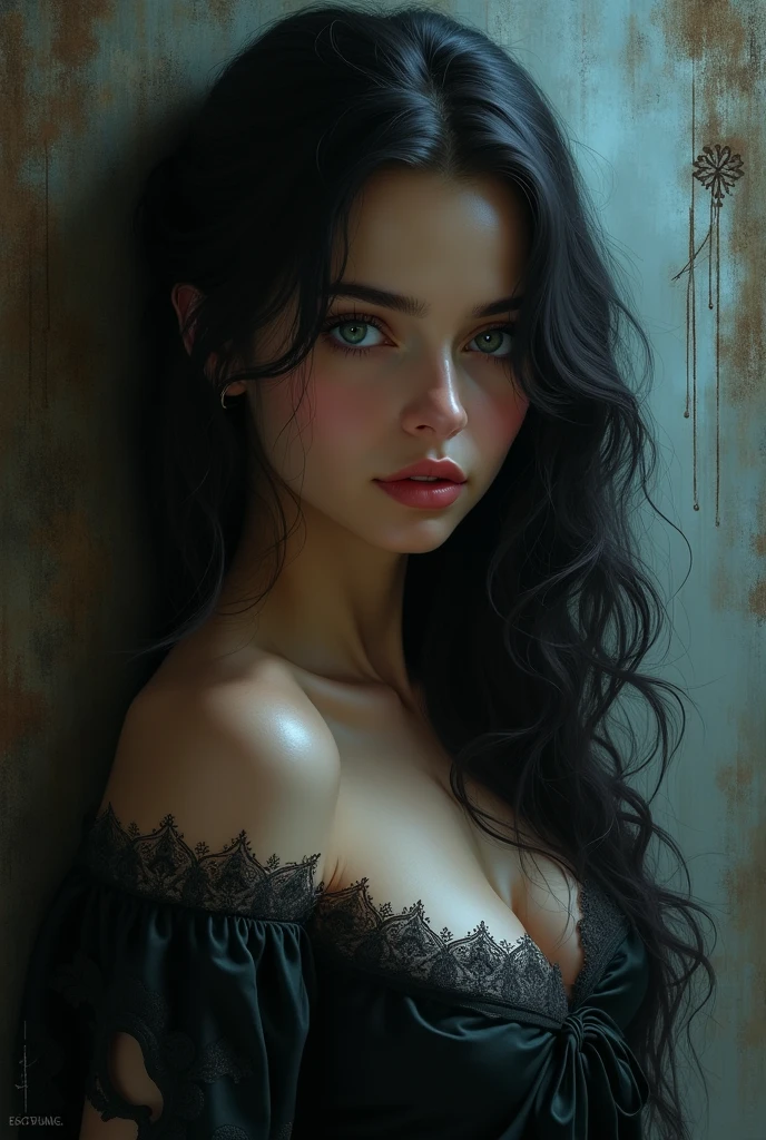 (Best Quality, 8k, High resolution, photorealistic:2.0), (Alone, A girl:2.0),(photo taken with flash:1.9),(illuminate the topic:1.8),(Ultimate Beautiful Girl:2.0),(shiny skin),(oily skin),(by rubio:1.7),(short hairstyle:1.5),(fresh beauty:2.0),Blush Brown Makeup , dark eye makeup , Wear bright pink lipstick,(girl with big bright eyes:1.5),(droopy eyed girl:1.5),(blue eyes:1.5),(thin girl:1.5),(baby girl face),(sexual attraction),(sweet smelling girl),(A girl que trabaja a tiempo parcial en un museo de arte.:1.3),(she works for low wages:1.5),(kind hearted woman:1.5),(ella tiene una Nice smile:1.3),(woman with a happy look:1.3),(She is very sociable),(from a very poor family:1.5),(virgin girl),(She is a secret pervert..),(she covertly lascivious),(she looks so erotic),(Preserving virginity for devout Christians),chuuChloe,(A woman with very soft breasts.),(woman fantasizing about sex),(seduction),(masturbation enthusiast:1.5),(stunning eyes:1.5),(clean girl),(affability),(fitted dress shirt),(Nice smile),(open mouth),(Hang)