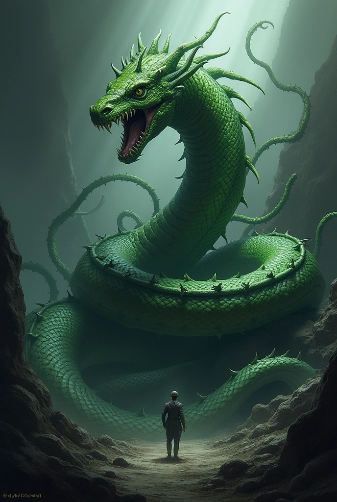 Create a detailed backstory for the Gorgon Serpent, exploring its origins, its relationship with other mythical creatures, and the legends that surround it. Consider how it interacts with humans and what moral lessons its tale might convey.
