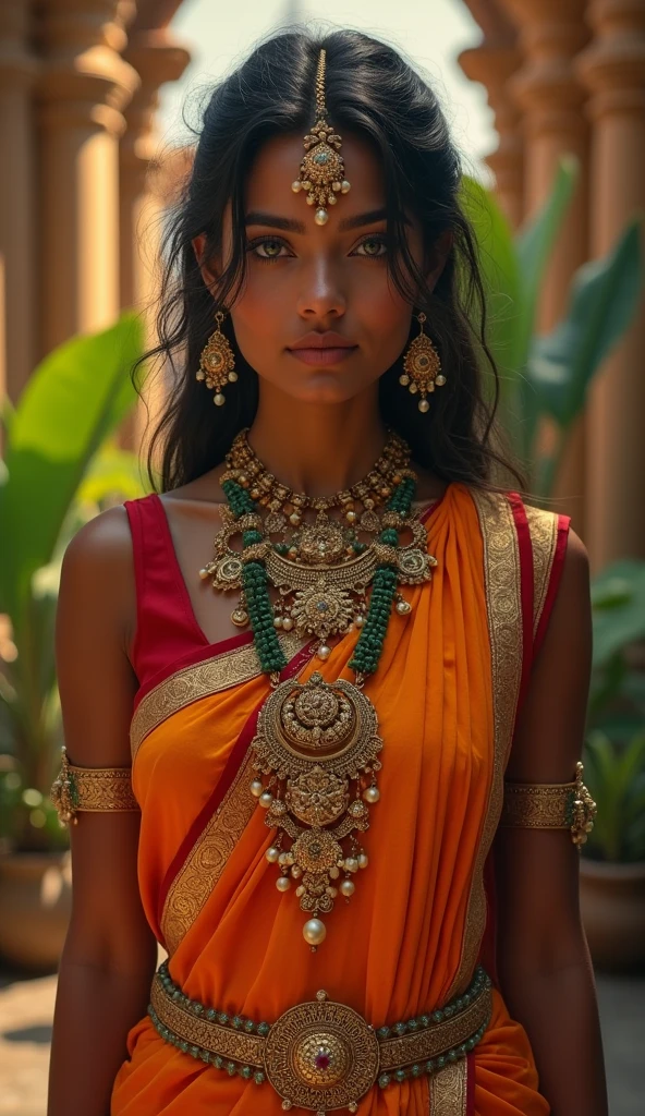 Beautiful model girl in jewellery ad with ornaments in Kerala photo shoot full sizr