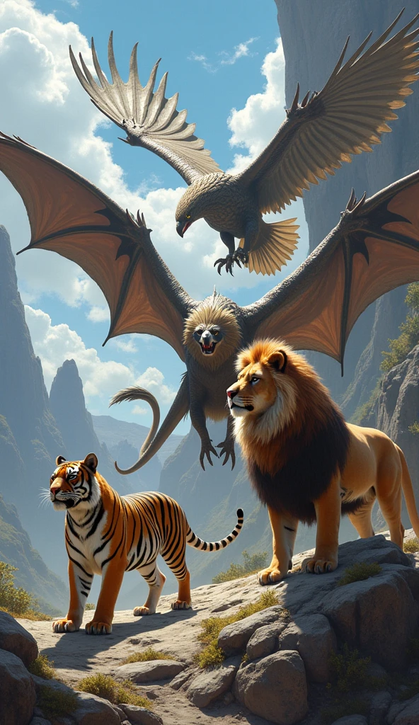 One Tiger; one Dragon; one Eagle and one Lion.