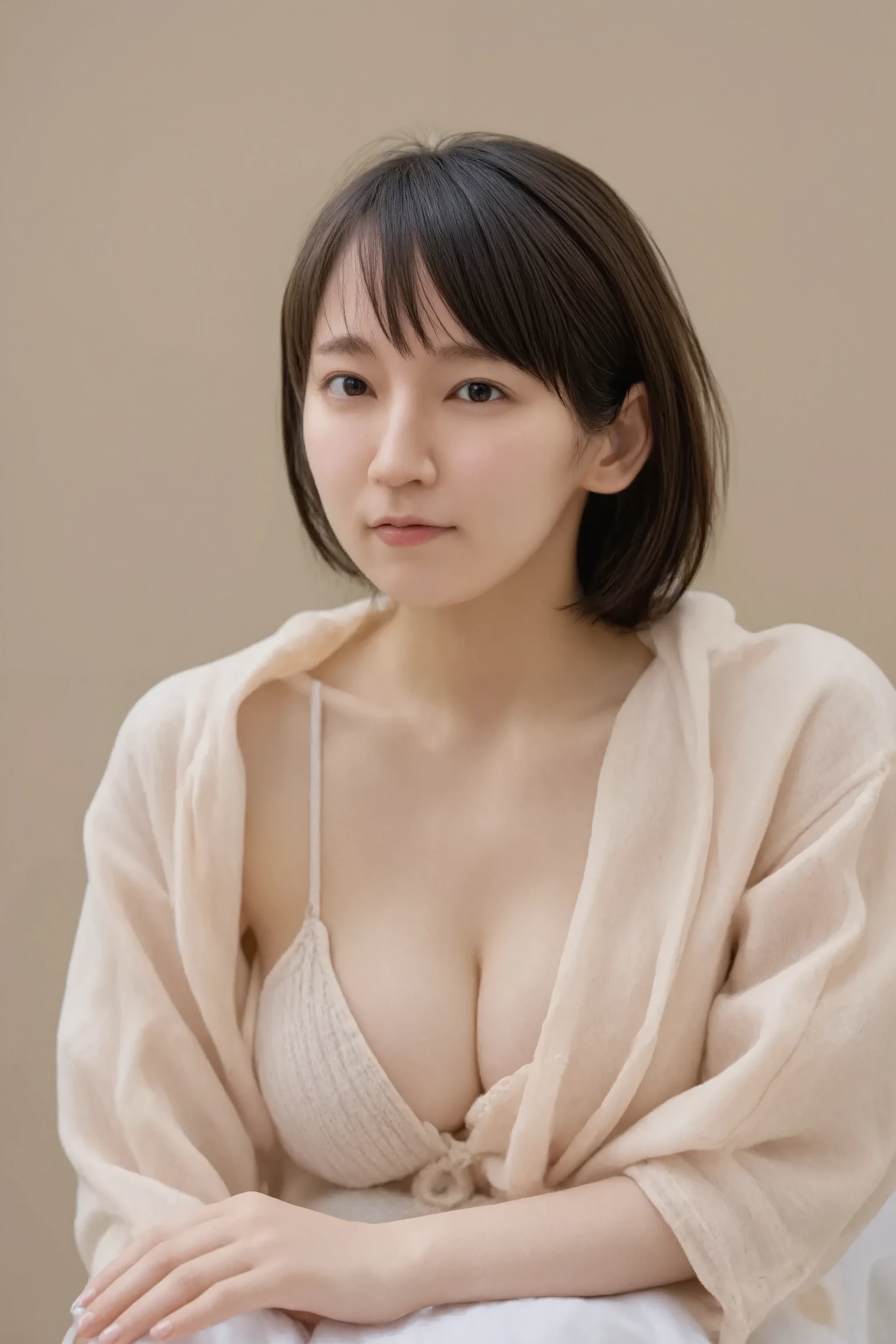 1 girl,(Best quality, 8k, 32k, Masterpiece),(Realistic: 1.5),riho yoshioka:2.5,nude:4.3,elect nipples:2.9,real nipples:3.0,spread pussy:4.2,flushed cheeks,medium breasts,straight long hair,pubic hair:5.1,great laughter,30 years old,on the bed