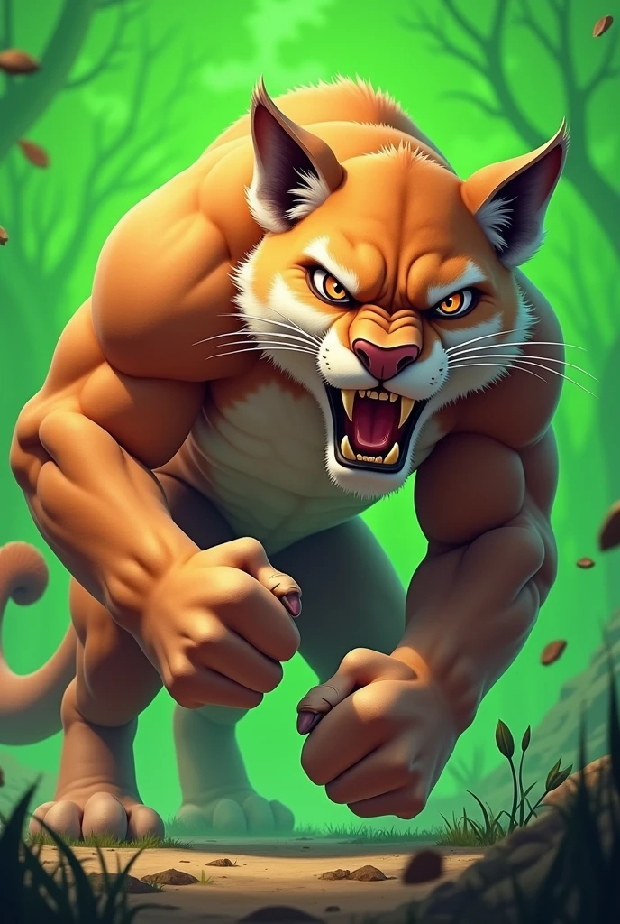 Angry animated otorongo