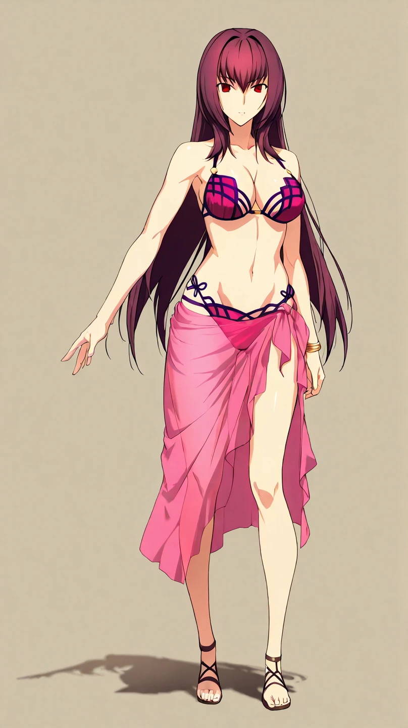 "(masterpiece:1.1), best quality, 
1girl, (80s anime style:1.4), (eyelashes:1.5),
(intricate high detailed body:1.2), 
black hair, 
(hair slicked back:1.2), (long hair, twin bun:1.1), (hair ribbon:1.2), 
red eyes, (detailed pupils:1.1), 
(small breasts, flat chest:1.1), 
light smile, open mouth,
(lace bikini armor, tattoo:1.2), 
(ribbon:1.1), (streaked hair:1.2), gauntlets, 
standing, peace,
(full body:1.1), 
(simple white background:1.2)"