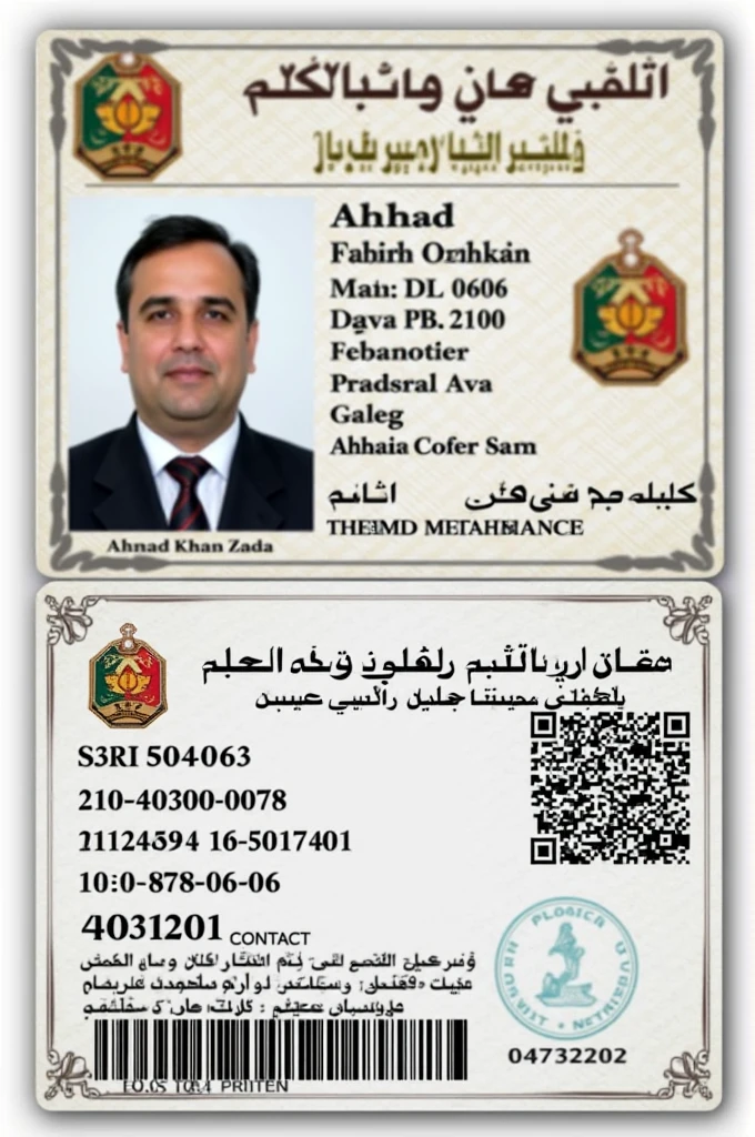 Create me a Turkish ID card, have it written on the front and back