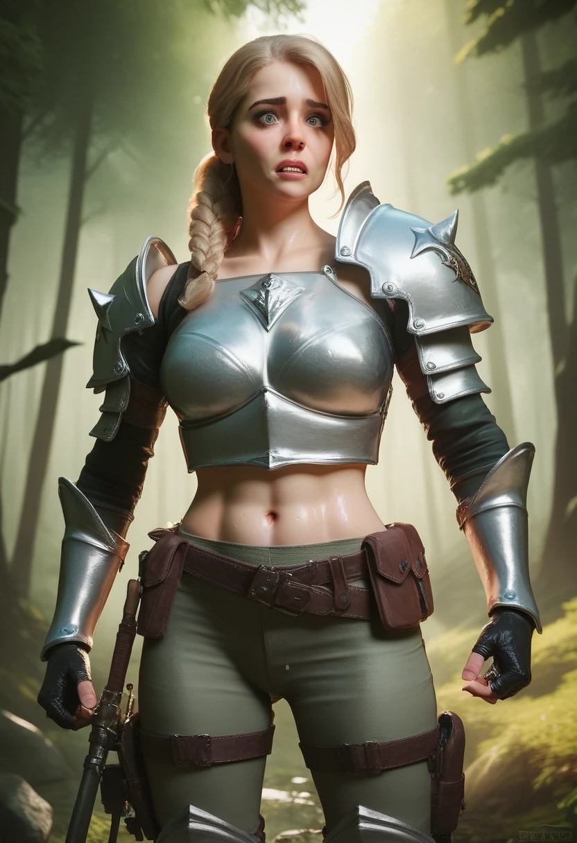 Create an image of the most stunningly gorgeous perfect nord , stunningly gorgeous beautiful perfect face, high cheek bones, thin curved eyebrows, long luscious eyelashes, think eyeliner, eye shadow, perfect makeup, pale skin, lipstick, beautiful facial features, think curved lips, anglic armor, perky little breast ,abs, slinder sexy body, slim waist, perfect hips, perfect round ass, perfect legs, ultra realic skyrim armor, complete full body portrait,