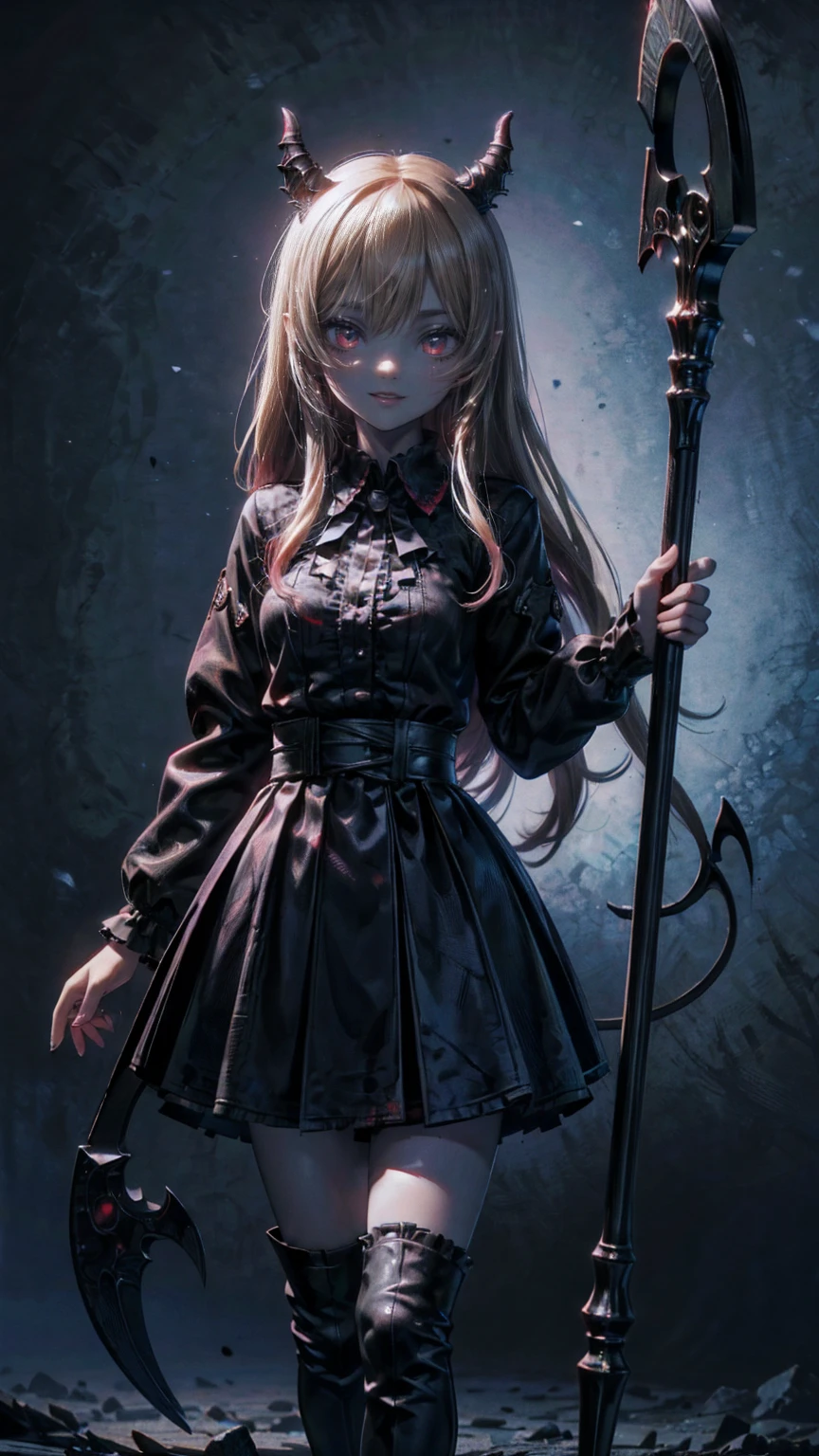 Shaded face　、beautiful girl、とてもcute天使、Pink T-Shirt、cute、baby face、Smile、Long Skirt、Black long bootS、.(HigheSt quality,4K,High reSolution,maSterpiece:1.2), very detailed,RealiStic:1.37, Spooky altar background ,Dark fantaSy,Red color Scheme,OminouS atmoSphere,Eye-catching,story,anatomy,Anime Style, concept art,beautiful細部までこだわった顔と (((Red eyeS ))),A terrifying ritual ,Satan's Ritual ,Premature death,Inappropriate behavior, Smile ,Scythe Face,Girl Monster, beautiful, Delicate facial featureS,  sharp eye, Sharp fangs, pale Skin, Dark Background,  movie lighting, Dramatic ShadowS, Gothic Style, Gloomy atmoSphere, Dark fantaSy, one person&#39;S, PleaSe open your mouth wide, Open your mouth and peel your fangs ,Sharp teeth like a beaSt, Wide lipS, Very big mouth, Vermilion cheekS, ,(Blood Splatter:1.4),Scary Smile, Smile,Angel DeSign, TwiSted Smile、Bloody、Head bleeding,,,,,、Blood Splatter、,(Blood Splatter:1.4),Skull,Devil&#39;s Spear,Horror Style, ((FantaSy Sweet Ta Frill Pink CoStume)), (( Flowing blonde hair )), ,(Blood Splatter:1.4),Female curveS, Sexy flat Stomach, Perfect handS, Perfect anime face, (Pink Tata DreSS)), Are Standing, ((Evil smile)), ,(Blood Splatter:1.4), Steam circulateS, Moonlight Illumination, night lighting, (Blood Splatter:1.6),Anime Angel Design, TwiSted Smile、Bloody、Head bleeding,,,,,、Blood Splatter、,(Blood Splatter:1.4), Skull,Gothic architecture、WeStern architecture、FantaSy World、,Victorian citieS, Skeleton GaS Light,Absurd, High reSolution、 (( table top naked underneath the jacket)), ((HigheSt quality)), ( very detailedな), (( very detailed)), (beautiful), ((cute)), (NFSW:1.8), Alone,(:1.6)、(world&#39;The moSt terrifying and creepy demon girl:1.5)beautiful face、 full body Ezbian 、pale, beautiful肌、beautiful金の髪、Smile gently、Dark building ruinS、(Snow white&#39;Frill dreSS:1.3)、(The dark ruinS are Stained with blood:1.3)、Low angle full body Shot、(The girl is standing in a pool of blood:1.5)、(The ground iS :1.3)、(The girl loSt a lot of blood....:1.3)、( Smile :1.6)、SpiritS、( Blood Dripping from Mouth :1.3)、
