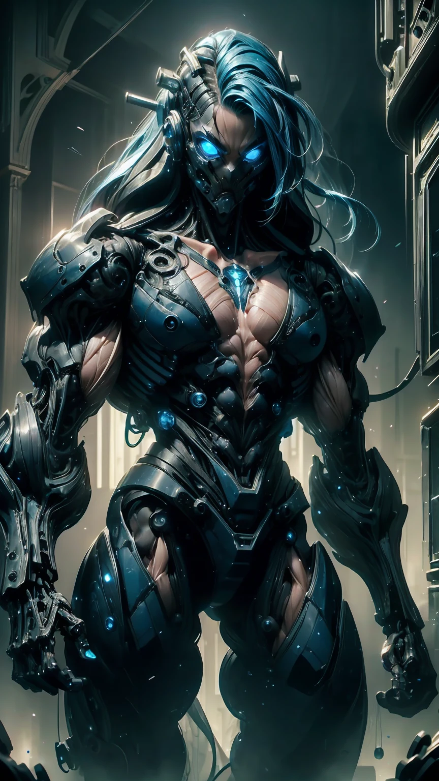 a super strong game boss extremely muscular, angry expression sinister very bad, wearing a stylish suit. --auto --s2