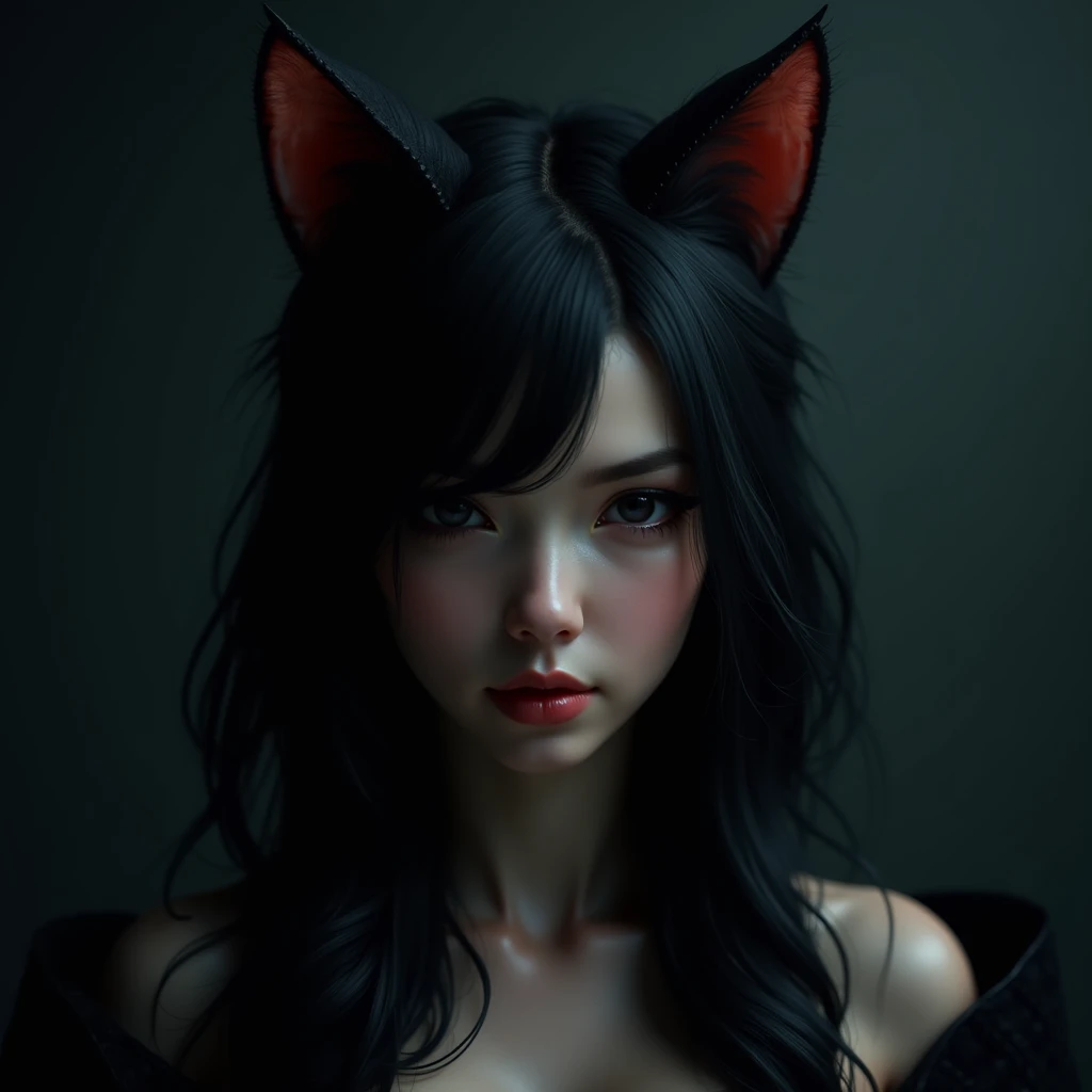 A stunning young woman on all fours, gradually transforming into a werewolf, with realistic details, great lighting, and emotional expression --auto --s2