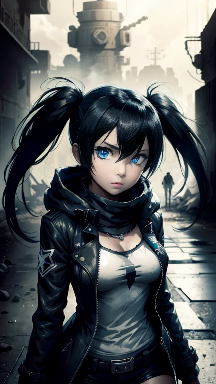 Black Rock Shooter, Trench Coat, T-Shirt, Blue Eyes, Fallout, General Uniform, 