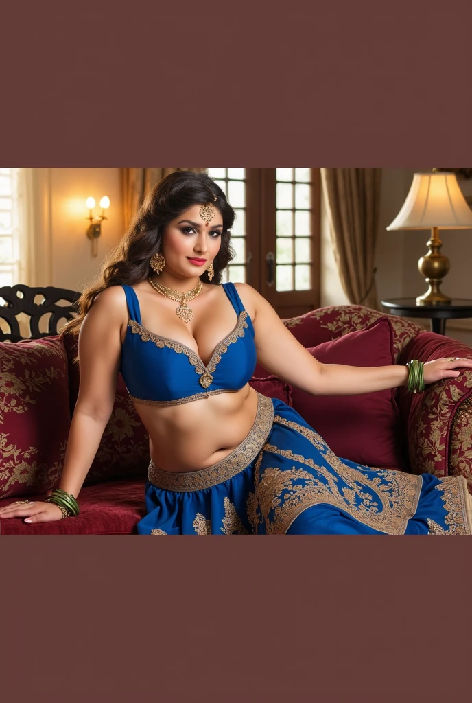 Hiba Nawab half body in 25 years old photography, perfect age, ultra realistic face, (((Stunningly Beautiful persian Princesss ))), elegant blue black updo hair, sweet smile, (((realistic Country Barn Bash background behind her))) looking back,elaborate scene style, crystal glass lattice, glitter, transparent embroidered lace, realistic style, 8k,exposure blend, medium shot, bokeh, (hdr:1.4), (cinematic), ( dark tones:1.3), (hyperdetailed:1.2),Realism,1 girl,girl wearing colorful indian saree(((dressed in colourful saree)))(wearing glitter graphics jewelry), (((((Huge boobs))))) ,((((Cropped Breast wear)))),bright light ,long_wavy hair, Bokeh ,nsfw , indian ,tree branch, colorful ,undersized bra,princess dress, lehenga choli, ((Country Barn Bash)), ((((Portrait Photo)))), (((sexy big body shape)))