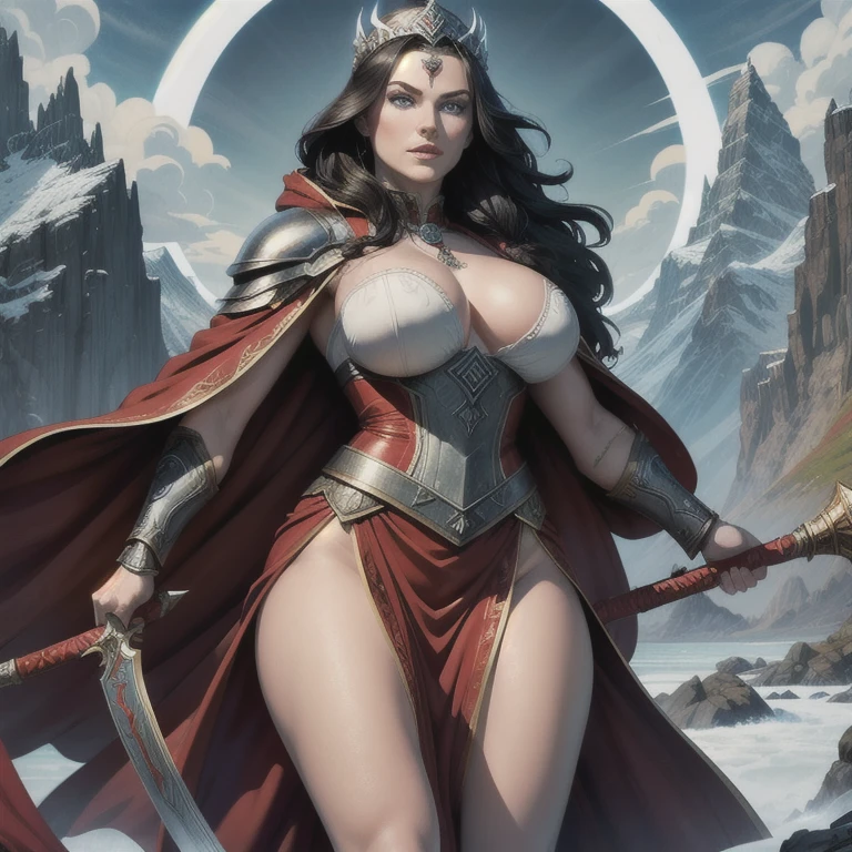 <lora:add_detail:1.1> <lora:epi_noiseoffset-v2:0.6> <lora:puffy-nipples-v1:0.2> <lora:boa_hancock-v2:0.85> <lora:realistic_vaginas-god_pussy02-innie:0.4> (masterpiece, best quality, ultra detailed, oil painting style, chiaroscuro, ultra detailed background, intricate detail, fine details:1.3), cowboy shot, dramatic lighting, (dynamic angle:1.4), (nsfw, nudity:1.1), godpussy2, BoaHancockV2 wearing an (admiral's hat, large tricorne:1.4), on an 18th century pirate ship, hand on railing, snake earrings, hoop earrings, ornate corset, (long gloves:1.3), leather thigh boots, long (windswept:1.2) fur-lined cape, (gigantic breasts, puffy nipples:1.2), (plump:0.8), jet black hair, (very long hair:1.2), straight hair, black eyes, smile, sail, rigging in background, kraken tentacle in background, (stormy sky:1.1), clouds, (windswept hair:1.2)