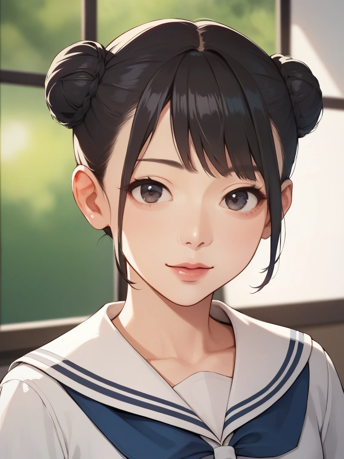  score_9,  score_8_up,  score_7_up,  score_6_up, Anime BREAK，nsfw，(  detailed biography  :1.2)，  fisheye lens，  very young and cute girl ， short， toddler figure ， flat chested，
(A girl who happily goes up to the stage (cartoon)  school uniform ( 1 bun hair )  close
