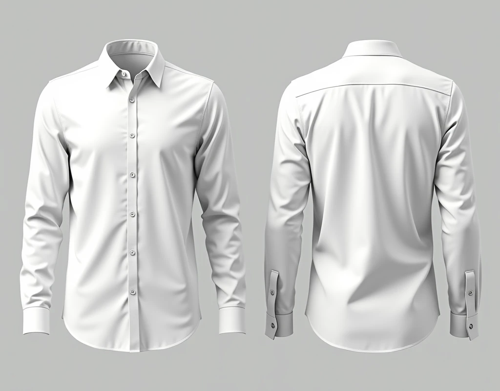 make 2 white shirts, one front and one back
